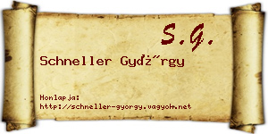 Schneller György névjegykártya