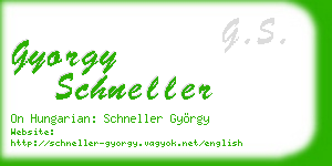 gyorgy schneller business card